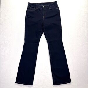 Old Navy Kicker Boot-Cut Jeans Womens 10 Dark Wash Mid-Rise Stretch Denim Indigo